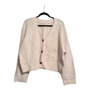 Auden Light Pink Button-Up Cardigan